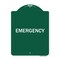 Signmission Designer Series Sign-Emergency, Green & White Aluminum Architectural Sign, 18" x 24", GW-1824-24107 A-DES-GW-1824-24107 - alternate 1